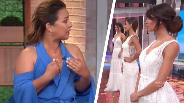 ¿Boda a la vista? Adamari evalúa vestidos de novia