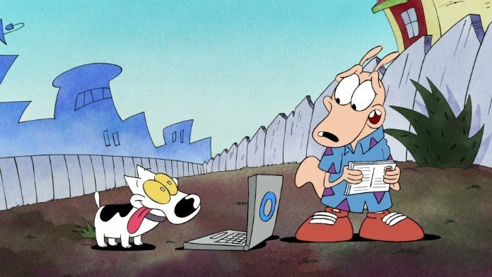 Rockos vida moderna estática se aferran Rocko valiente
