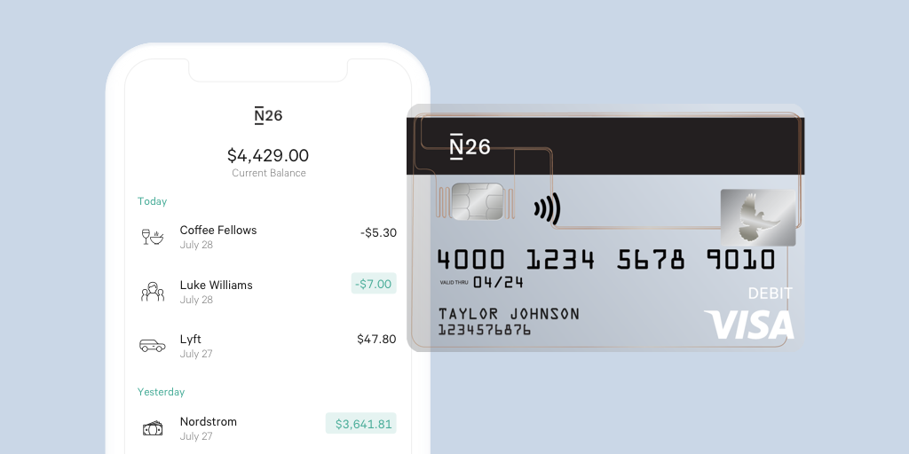 N26 US App and Card N26 US App and Card