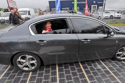 Inauguración de la primera carretera solar en Francia - Tourouvre Au Perche, Orne Inauguración de la primera carretera solar en Francia - Tourouvre Au Perche, Orne