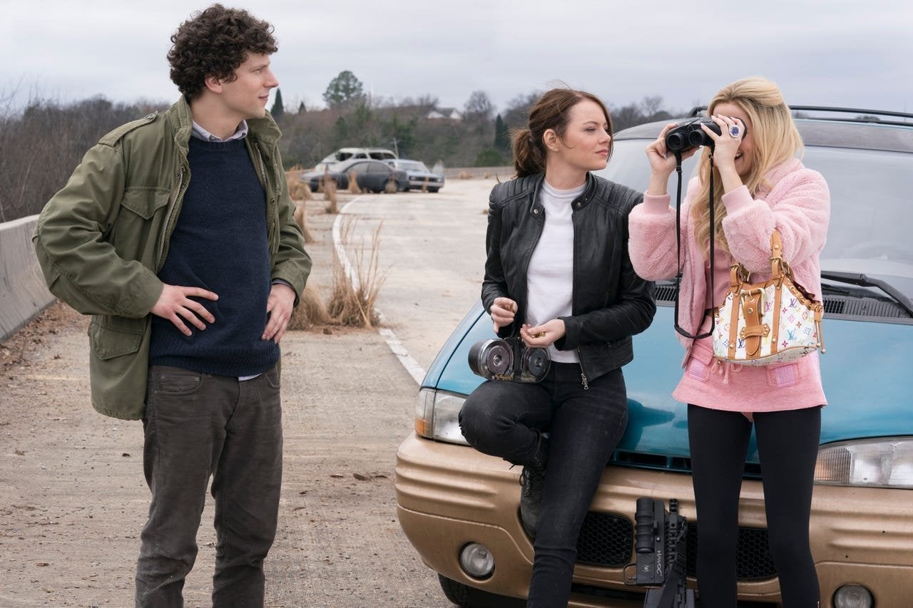 zombieland doble toque emma stone zoey deutch jesse eisenberg