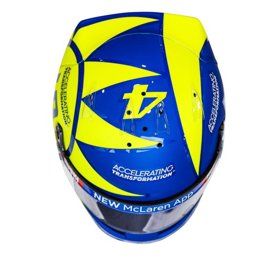 El casco de Lando Norris