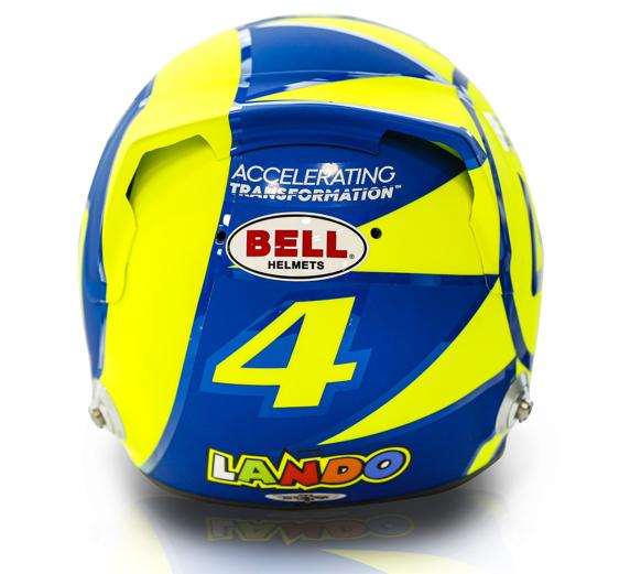 El casco de Lando Norris
