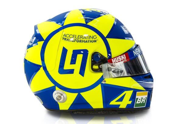 El casco de Lando Norris