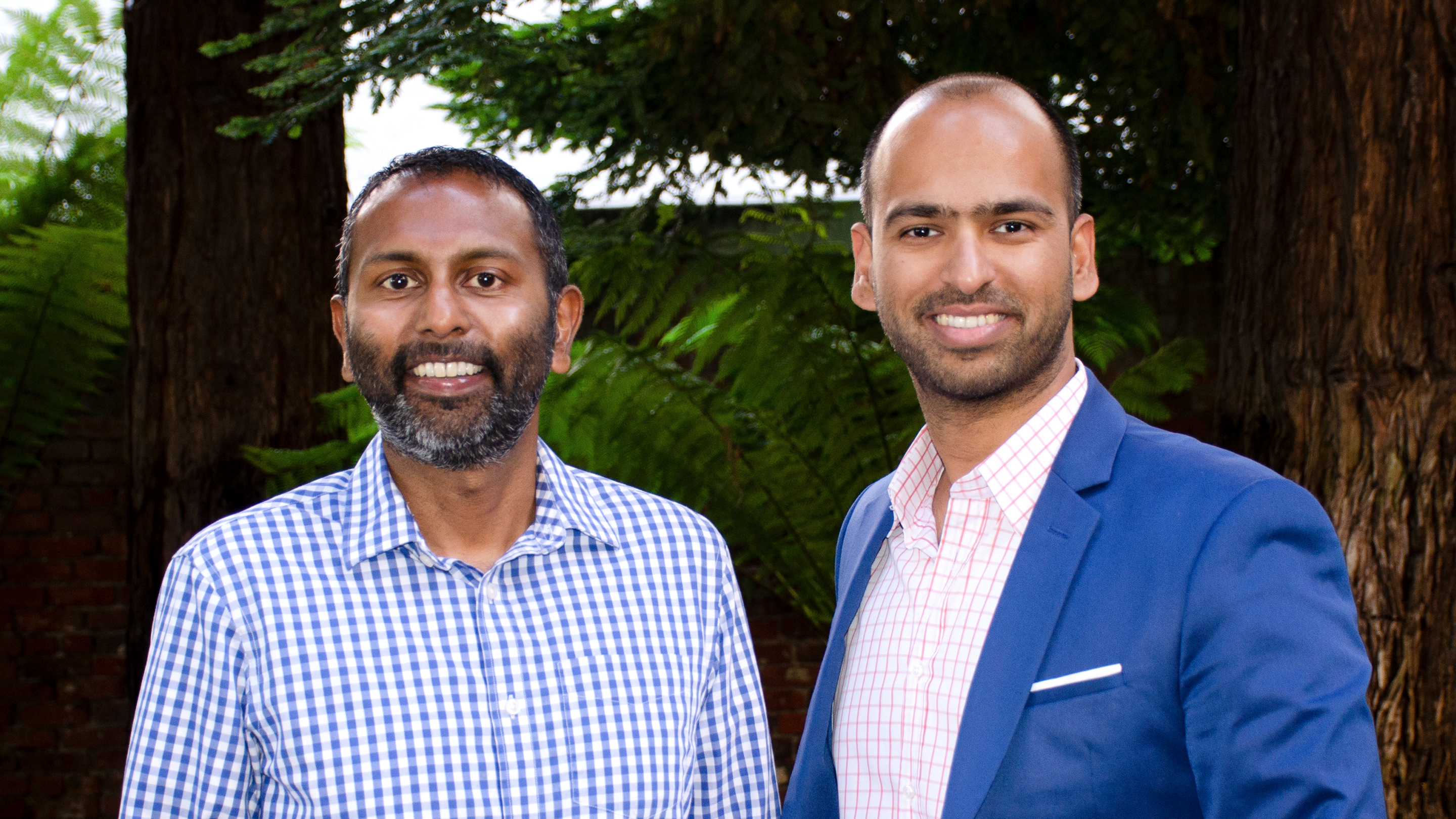 Los cofundadores de Patch Homes, Sundeep Ambati (L) y Sahil Gupta (R) Los fundadores de Patch Homes Co Sundeep Ambati L y Sahil Gupta R