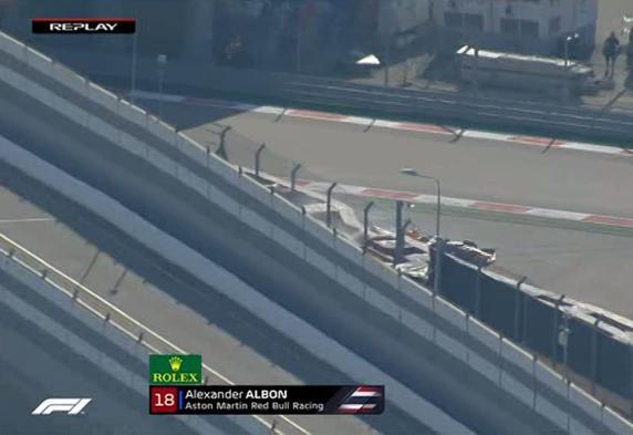 Albon, accidentado en la Q1 del GP de Rusia de F1 2019