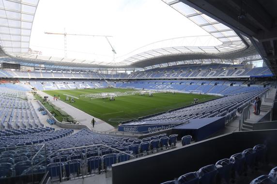 El interior del estadio de Anoeta ya está culminado