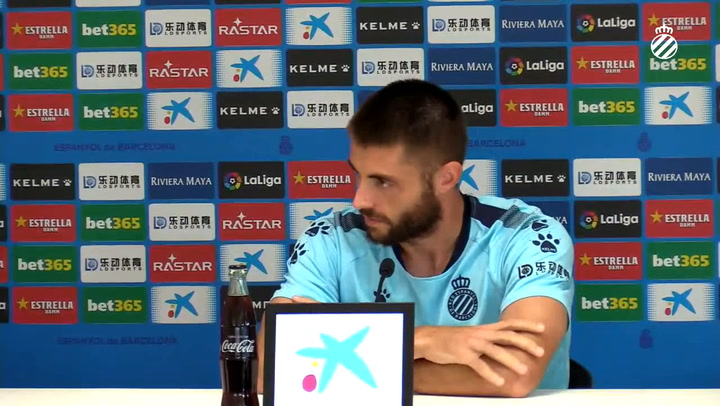 La rueda de prensa de David López (RCD espanyol) La rueda de prensa de David López (RCD espanyol)