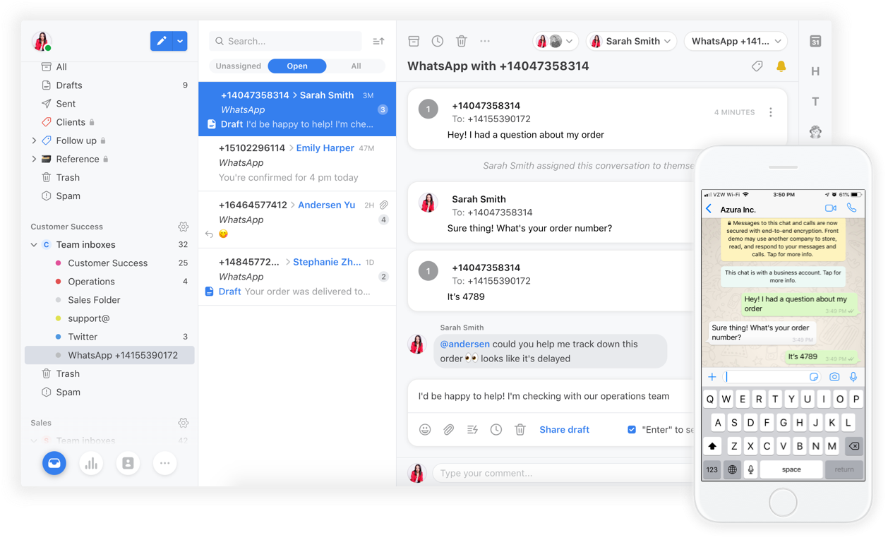 Sincronización de WhatsApp Sincronización de WhatsApp