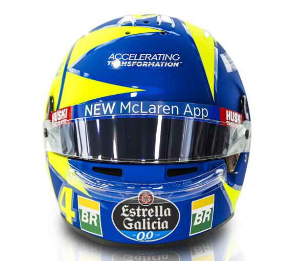 El casco de Lando Norris