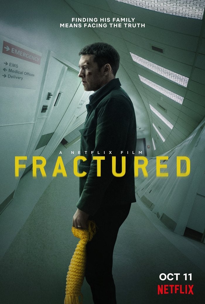 póster de película fracturado 2019 sam worthington