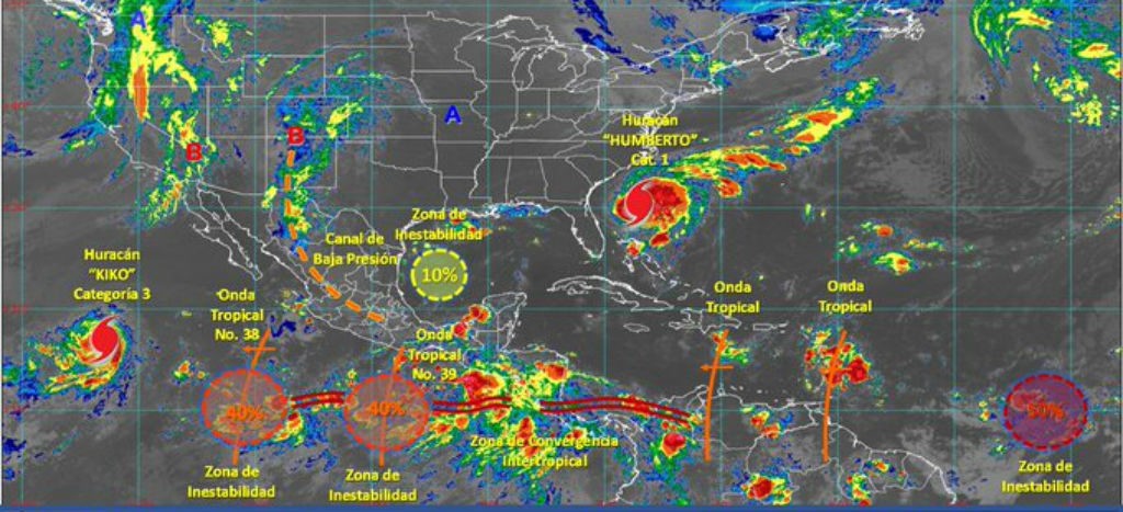 Tormenta tropical “Humberto” ya es huracán, pero se aleja de la costa de EU