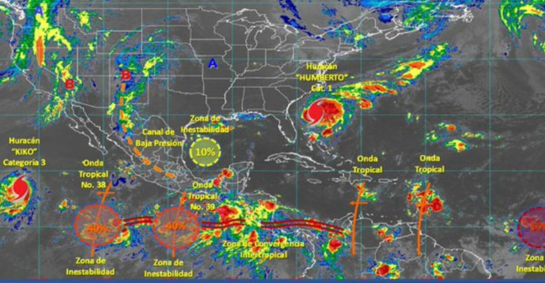 Tormenta tropical “Humberto” ya es huracán, pero se aleja de la costa de EU
