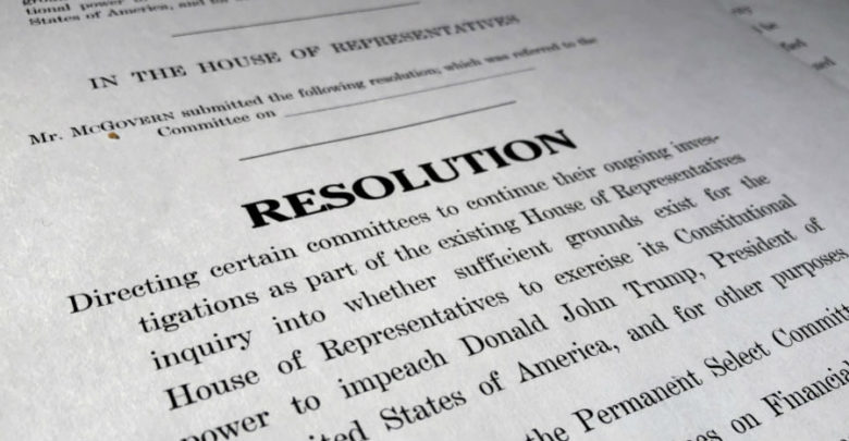 Cámara de Representantes publica resolución con los pasos siguientes para el juicio político a Trump