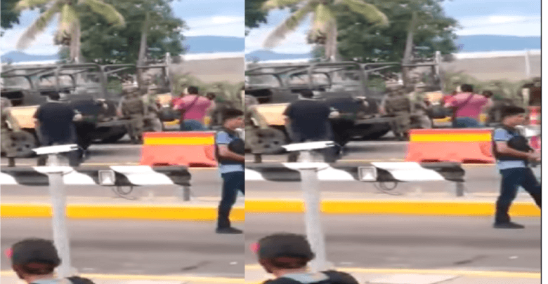 Difunden video donde militar choca el puño con sicario; fin a la guerra entre el gobierno y el narco (VIDEO)