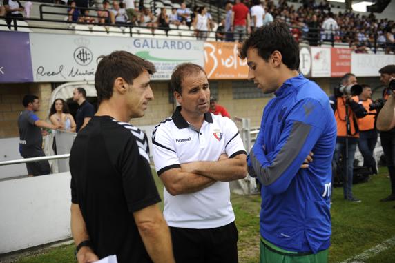 Partido amistoso de pretenporada, Real Sociedad Vs. CA Osasuna. Ruben Pardo, Bittor Alkiza y Jagoba Arrasare. (Gari Garaialde / BostokPhoto)
