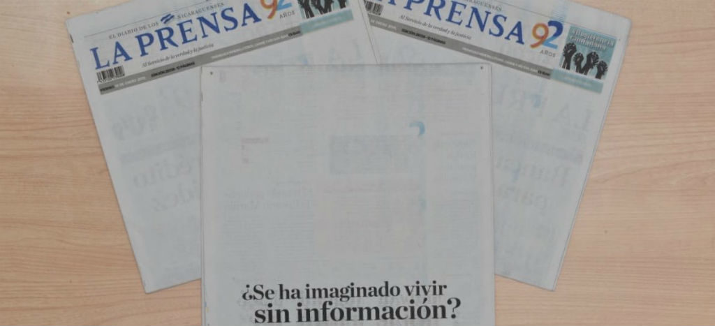 La asfixia a los periódicos nicaragüenses