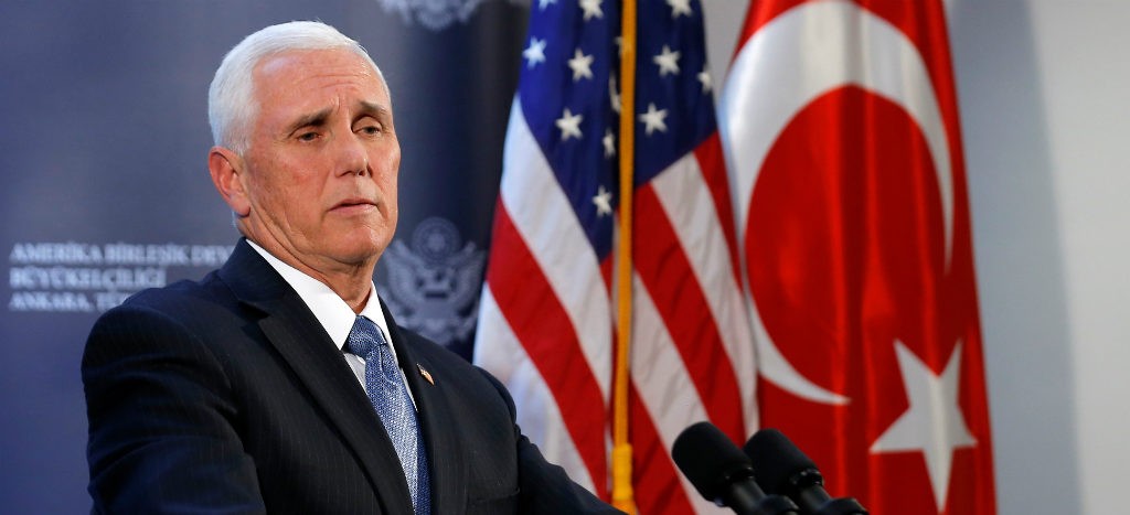 Pence anuncia cese al fuego de Turquía en Siria