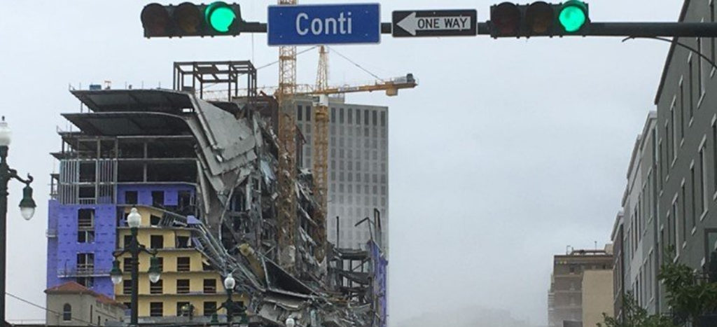 Un muerto y tres desaparecidos tras colapso del hotel Hard Rock en Nueva Orleans | Video