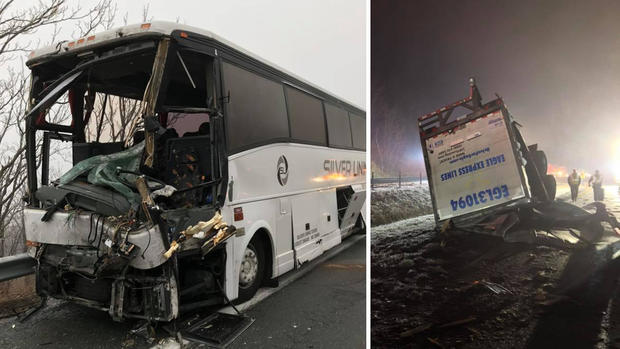 [TLMD - NATL] Terror en la vía: camión se vuelca y choca con autobús lleno de ancianos
