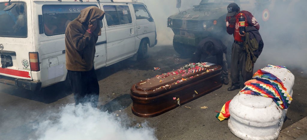Reprimen y gasifican en Bolivia a simpatizantes de Evo Morales | Fotos y Video