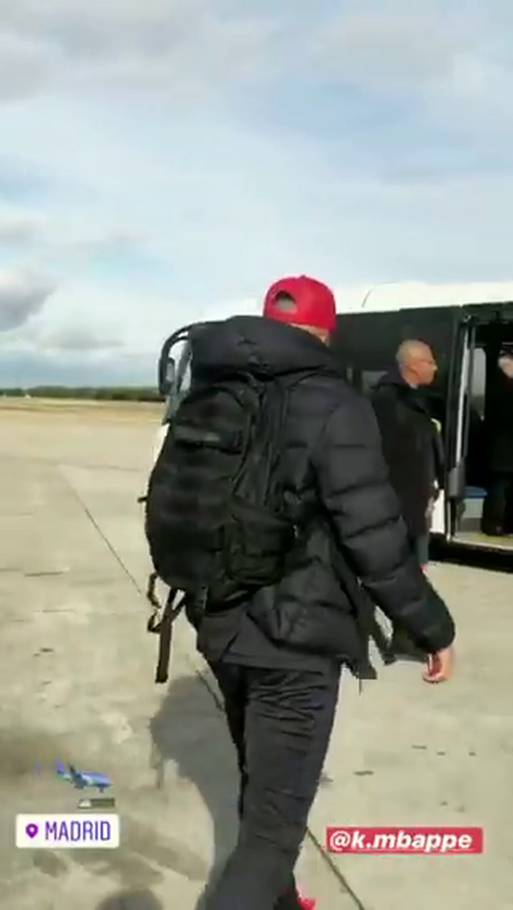 El PSG de Mbappé ya está en Madrid El PSG de Mbappé ya está en Madrid