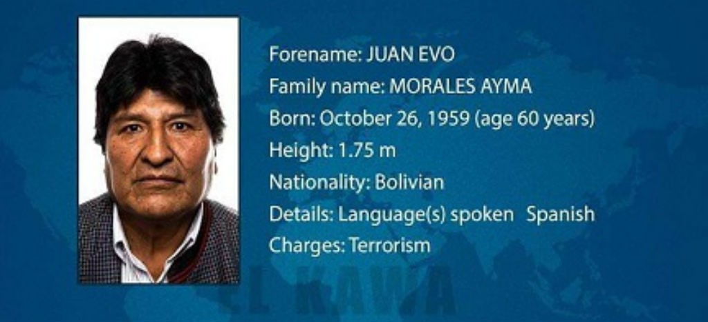 Bolivia confirma ficha azul contra Evo Morales