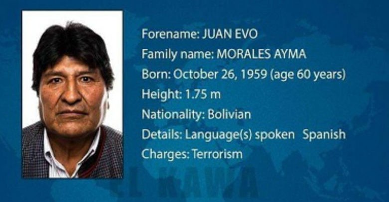 Bolivia confirma ficha azul contra Evo Morales