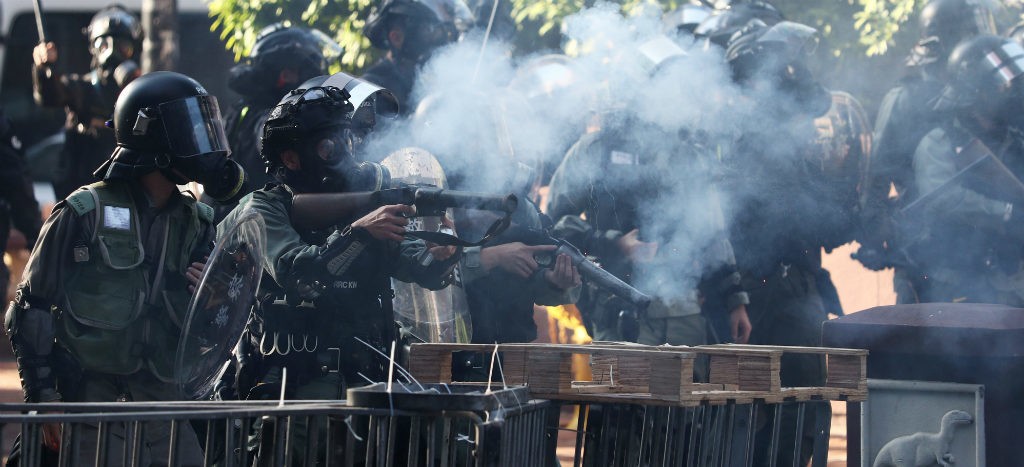 Allana policía Universidad de Hong Kong
