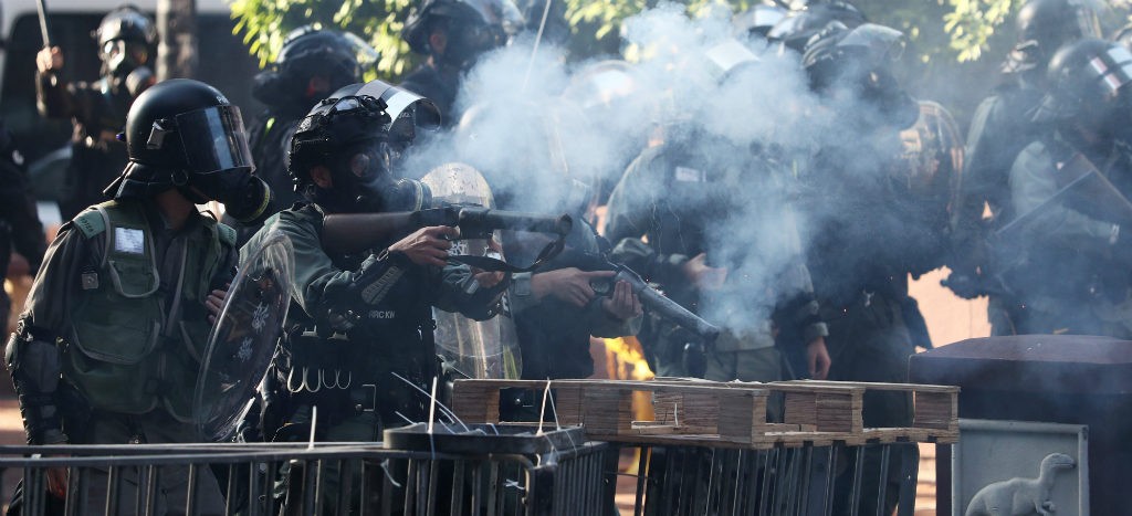 Allana policía Universidad de Hong Kong
