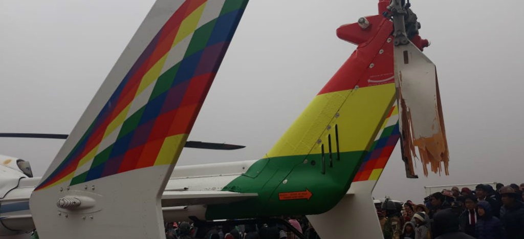 Aterriza de emergencia helicóptero de Evo Morales | Video