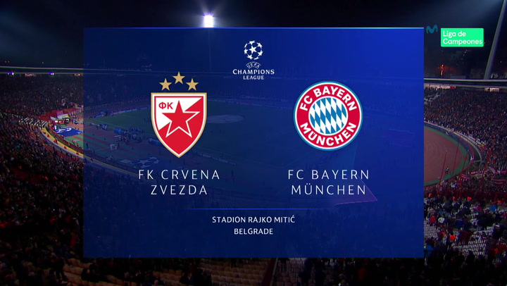 Champions League: Resumen y Goles del Estrella Roja - Bayern Múnich Champions League: Resumen y Goles del Estrella Roja - Bayern Múnich