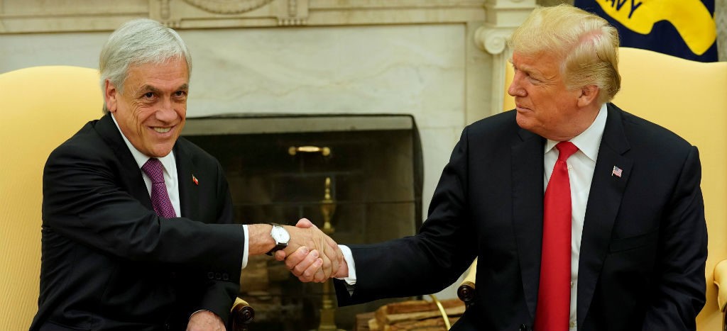 En llamada con Piñera, Trump acusa “esfuerzos extranjeros” para desestabilizar Chile