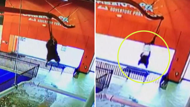 [TLMD - MIA] Impactante video muestra la caída de un niño desde una tirolina