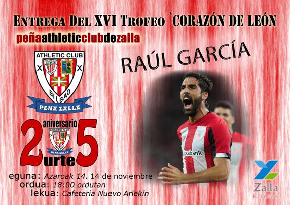 Cartel de la Peña Zalla de la entrega del XVI Trofeo Corazón de León