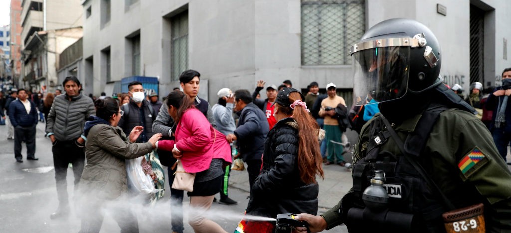Un muerto por choques entre policías y manifestantes en Bolivia