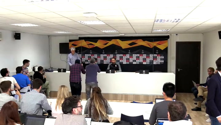 Rueda de prensa de Pablo Machín y Víctor Sánchez, previa del partido ante el Ludogorets Rueda de prensa de Pablo Machín y Víctor Sánchez, previa del partido ante el Ludogorets