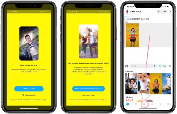 Snapchat Cameo edita tu cara en videos