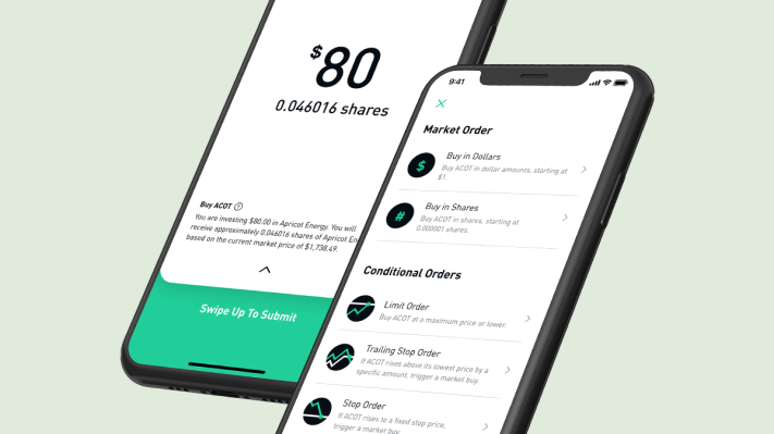 Robinhood le permite invertir tan solo 1 centavo en cualquier acción