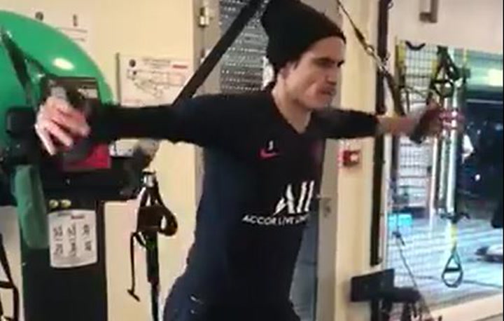 Cavani avanza con la recuperación de su lesión Cavani avanza con la recuperación de su lesión