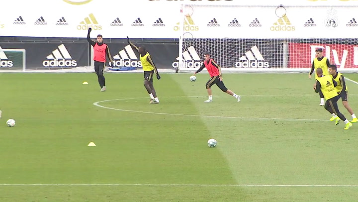 Entrenamiento del Real Madrid de cara al Clásico