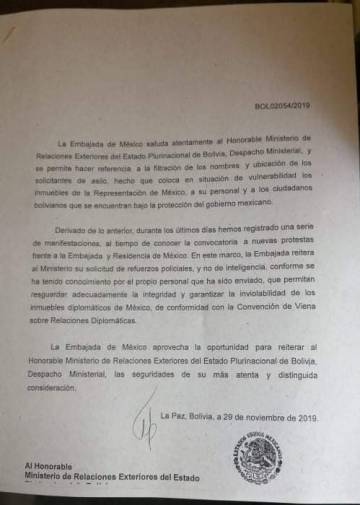 México denuncia a Bolivia ante la justicia internacional por el asedio a su embajada en La Paz