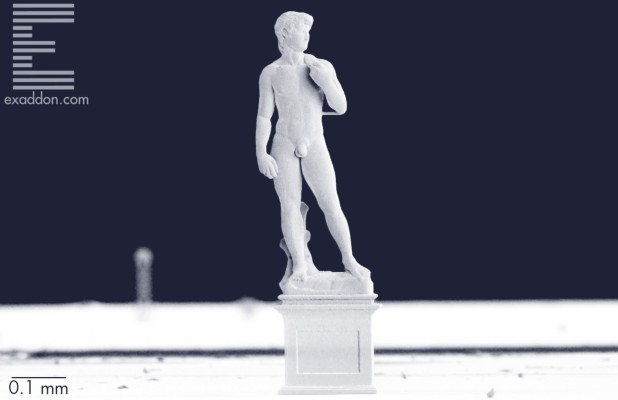 Micro-angelo? Este "David" impreso en 3D mide solo un milímetro de alto