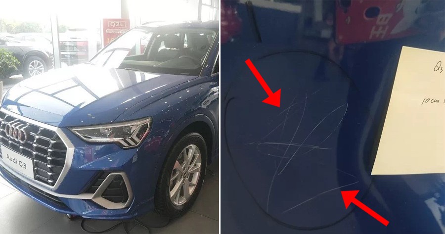 Niña raya con una piedra 10 autos Audi en una concesionaria, su padre es demandado por miles de dólares