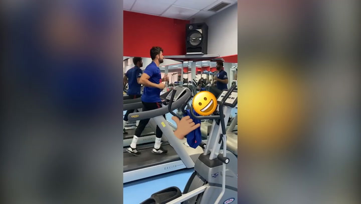Diego Costa continúa con su recuperación en el gimnasio Diego Costa continúa con su recuperación en el gimnasio