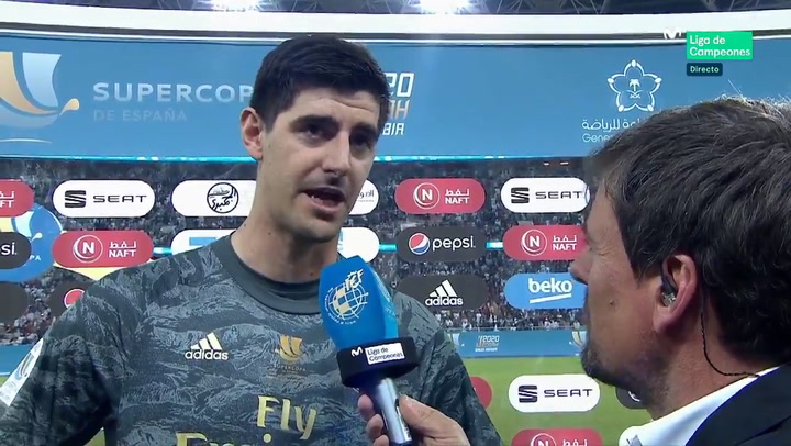 Courtois habla tras la final de la Supercopa Courtois habla tras la final de la Supercopa