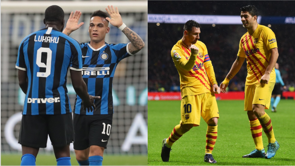 Lukaku y Lautaro Martínez llevan un gol más que Messi y Luis Suárez