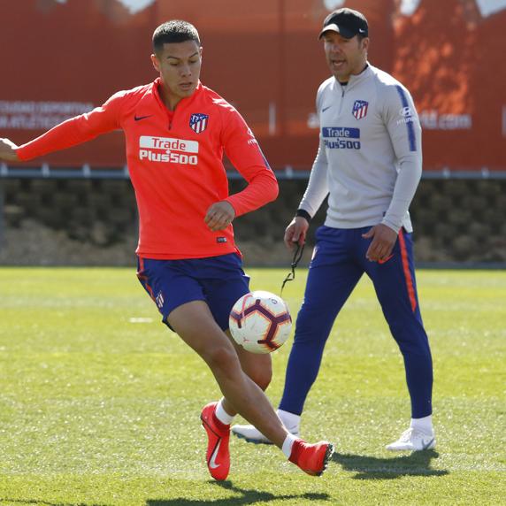 Entrenamiento del Atlético de Madrid.