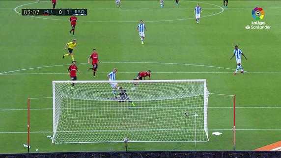 Odegaard marca su primer gol en liga con la Real Sociedad en Son Moix.