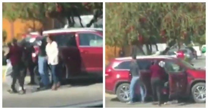 VIDEO: Graban a dos sicarios despojando a una familia de su camioneta, a plena luz del día